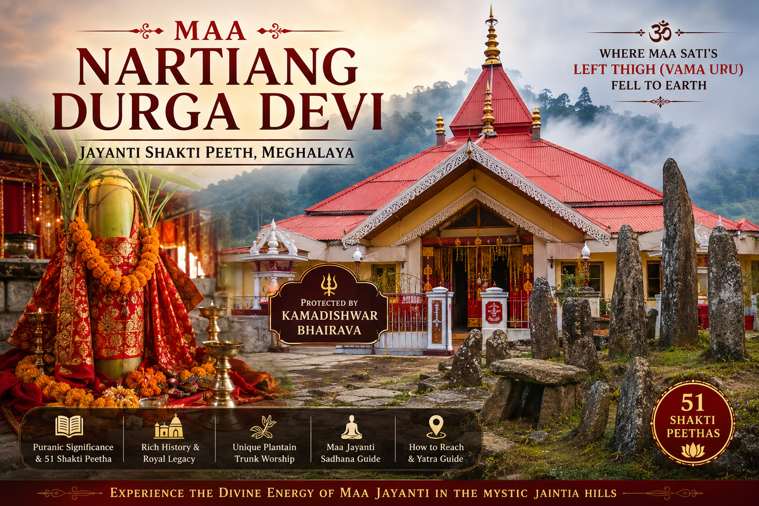 Maa Nartiang Durga Devi – The Mystical Jayanti Shakti Peeth of Meghalaya- Kannada 